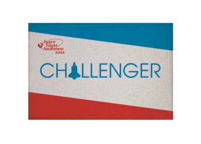 Aufnäher Nasa Challenger Spaceshuttle Fahne Flagge Aufbügler Patch 9 x 6 cm