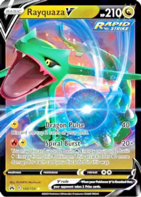 Pokémon TCG Rayquaza V Crown Zenith 100/159 Holo Ultra Rare