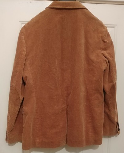 J CREW MEN'S TAN COTTON CORDUROY WINTER LINING SUEDE ELBOW PATCH JACKET SIZE L - Picture 4 of 12