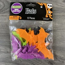 Bats Figurines Halloween Trick Or Treat Table Decor Party 12 Pieces Amscan