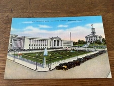 War Memorial Building and State Capitol Nashville Tennessee Postcard