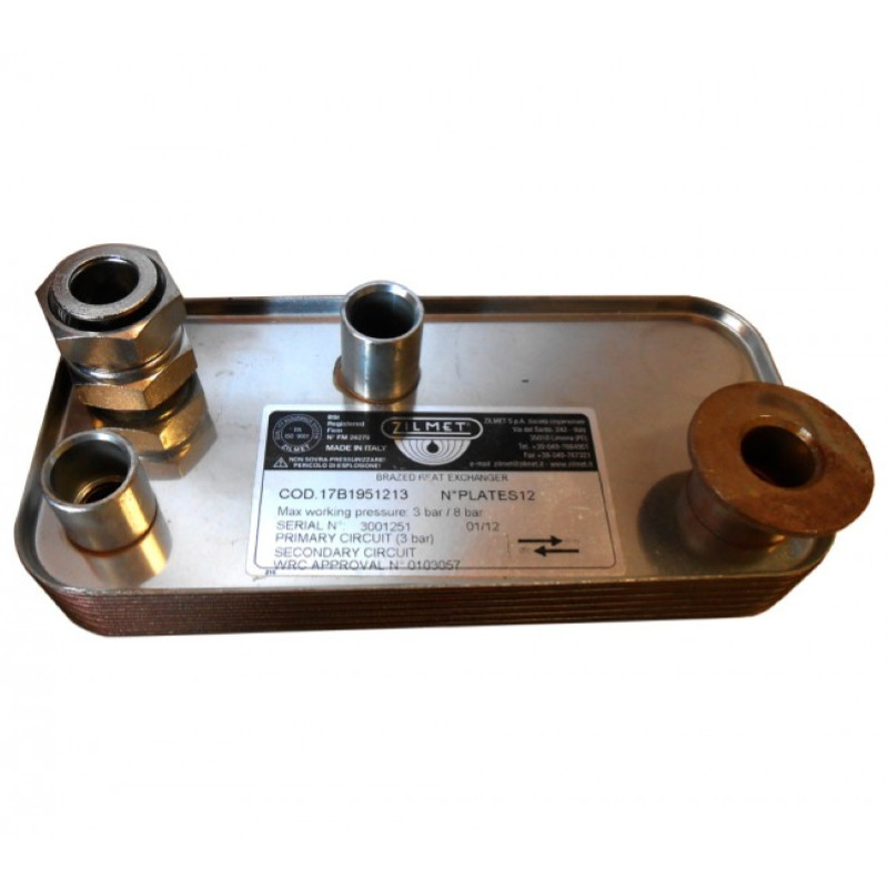 ZILMET SANITARY HEAT EXCHANGER JUNKERS 8716142900 BOILER NOVASTAR 