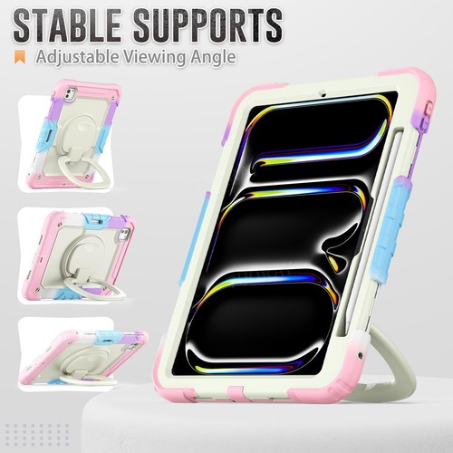 For iPad Air 1 2 9.7 5/6th 10th/9th/8th/7th Gen Pro Air 11 Heavy Duty Stand Case - Picture 161 of 220