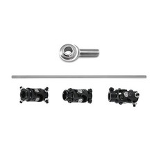Caja de Dirección 3 U Junta 36" Acero Eje de Dirección Kit Universal Negro con Perno