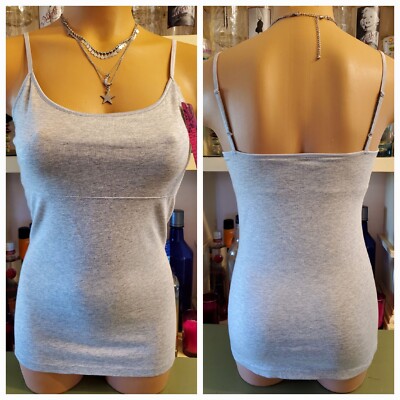 Personal Identity Sears Cami Lot of Two M. Shelf Bra Adjustable Straps Grey NWT
