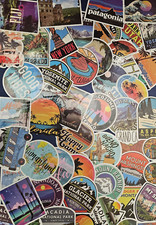 100 Pack of TRAVEL Themed Stickers Decals Waterproof No Duplicates Great Variety