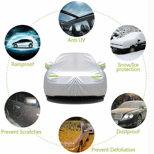 Universal Fit Car Cover Outdoor Waterproof UV Rain Snow All weather Protection - 第 5/12 張圖片