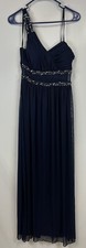 Jodi Kristopher Sz 3 Stretch Long Gown Formal Evening Dark Blue