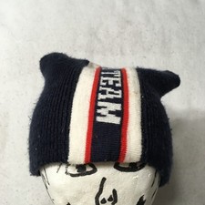 vintage Blue Warm TEAM USA WINTER BEANIE Ski Hat Snowboard Cap