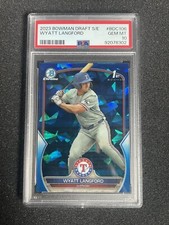 PSA 10 WYATT LANGFORD 1st 2023 Bowman Chrome SAPPHIRE REFRACTOR RC GEM MINT