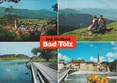 Old postcard - iodine spa Bad-Tölz