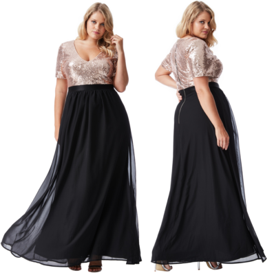 black and gold evening gown