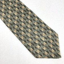 Croft & Barrow Men's Neck Tie Brown Gray 100% Imported Silk Made in USA Career T