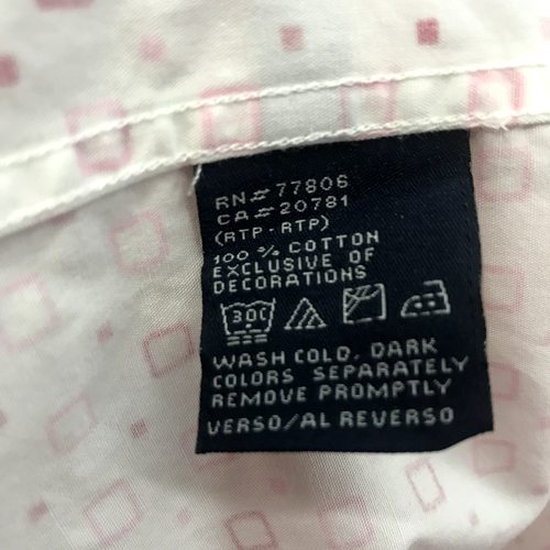 Hilfiger Shirt Mens Size M Long Sleeve Button Up White Pink - Picture 12 of 13