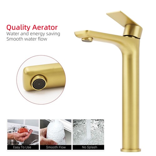 Gold Shower Head Set Rail Arm Tall Basin Mixer Kitchen Tap Spout Floor Drain - Picture 257 of 619
