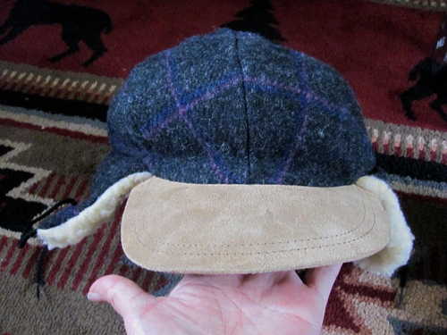Sombrero de Lana Trapper American Outdoorsman De Colección Gris A Cuadros Sherpa Edredón Línea EE. UU. XL - Imagen 3 de 9