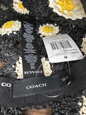 New Coach Daisy Crochet Bucket Hat Size XS/S | eBay
