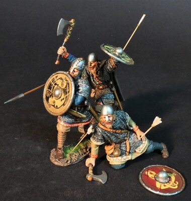 JOHN JENKINS VIKINGS & SAXONS VIK-353637A VIKING WARRIORS ATTACKING
