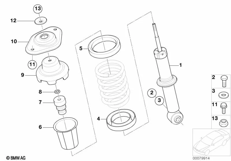MINI Genuine Upper Spring Pad Fits R52 R57 R57 LCI R55 R55 LCI R60 33531495714