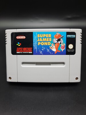 SUPER JAMES POND - SUPER NINTENDO SNES SPIEL - PAL - NUR MODUL 