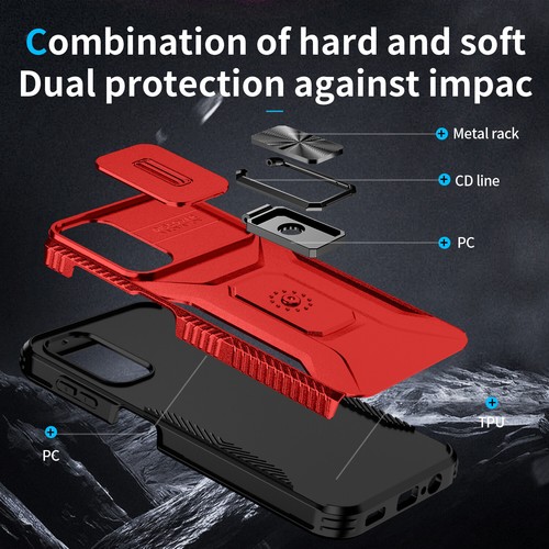 For Samsung A55 A54 A35 A25 A16 A15 Rugged Stand Holder Case w/ Slide Lens Cover - Picture 63 of 76