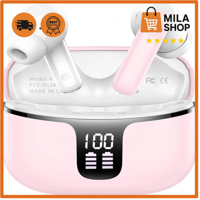 Bluetooth 5.3 Kopfhörer HiFi Stereo ENC Geräuschunterdrückung In Ear Sport Akku