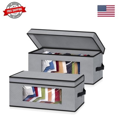 Stackable Hat Organzier for Baseball Caps, 2 PCS Hat Storage Boxes for Closet...