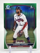 2023 Bowman - Chrome Prospects Ambioris Tavarez #BCP-33 Green Refractor /99 (RC)