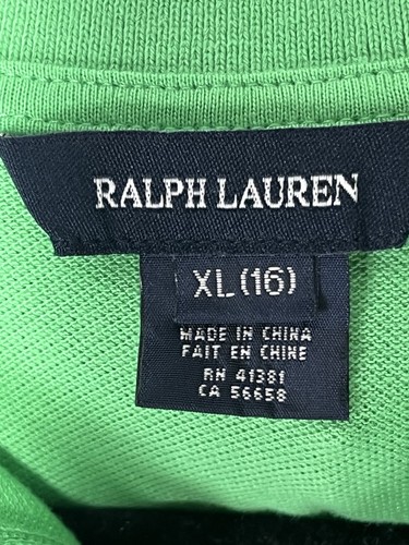 Polo Ralph Lauren Green Pique Cotton Pleated Polo Dress XL 16 Kids Preppy Tennis - Picture 8 of 13