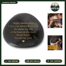 Charming Anniversary Gift: Gold Engraved Rock...