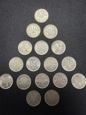 Christmas Tree Silver Australia, 6 Pence Coins 1955-1960 24.20 Grams In Holder