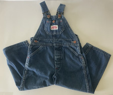 Round House Blue Denim Overalls Size 4T Unisex Cotton Workwear USA Farm Vintage