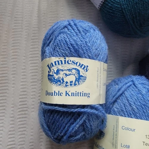 Jamieson's DK And Jamieson & Smith 5ply Shetland Mixed Blue Lot Of 10 Skeins image 5