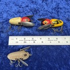 Vintage Lot Of 3 Wooden Heddon Crazy Crawlers 2100,2120 Mouse, Bee, RW Shore — photo 6