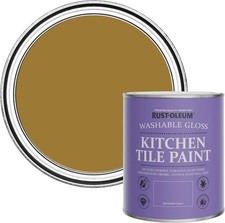 Rust-Oleum Yellow Water-Resistant Kitchen Tile Paint in Gloss Finish