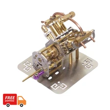 Mini V4 Steam Engine Model Piston Slide Valve Structure With Reverse Gearbox New