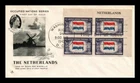 Dr Jim Stamps Fdc 5C Netherlands Occupied Nation Series Plate Block Artcraft