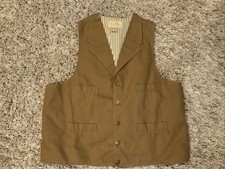 Scully Western Vest Tan Canvas 100 Cotton Cowboy Mens XL Ranch