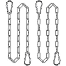 2Pcs 65" 5.4 ft Stainless Steel Swing Chain 1000 LBs Capacity Porch Swing C...
