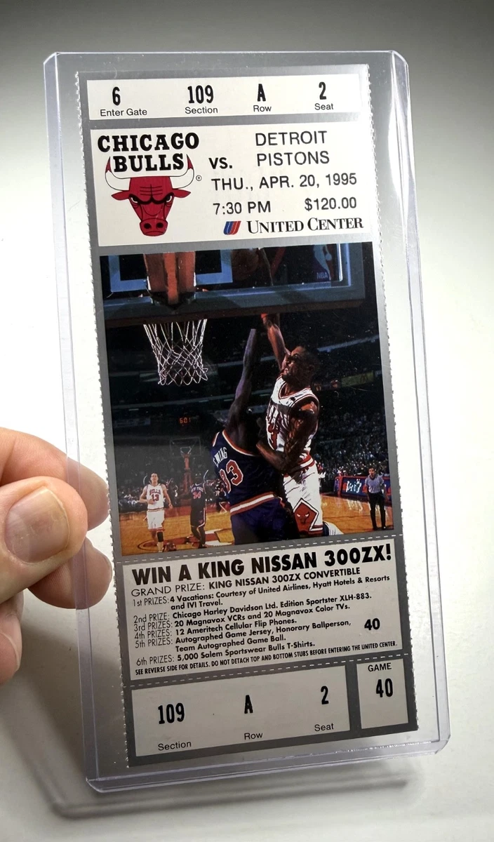 Basketball Chicago Bulls 1995 Vintage Sports Ticket Stubs for sale