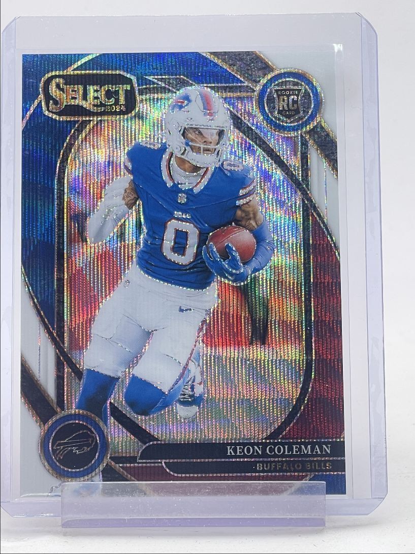 KEON COLEMAN 2024 SELECT CLUB LEVEL ROOKIE TRI-COLOR PRIZM RC /149 Q0234