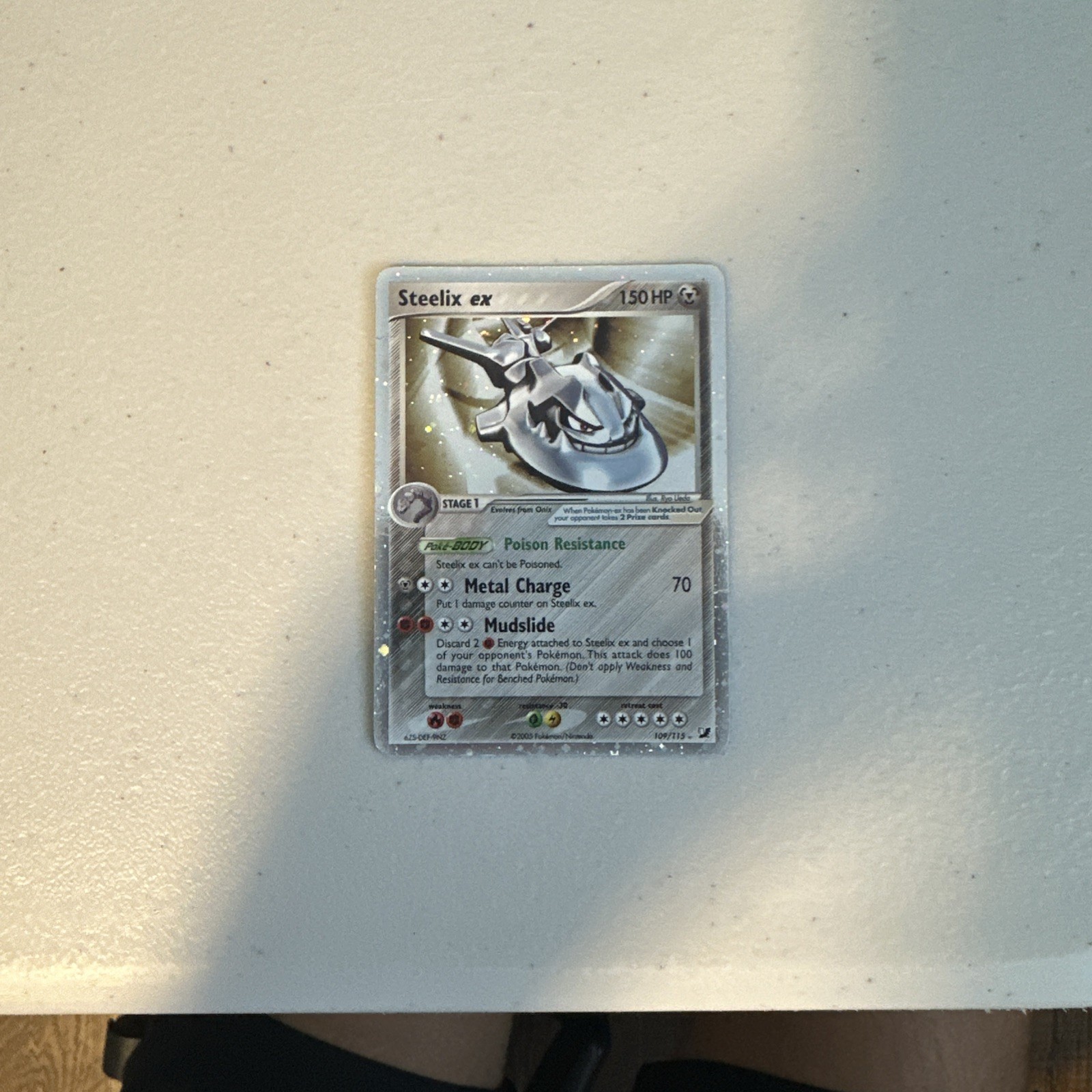 Steelix EX 109/115 Holo Rare Pokemon TCG EX Unseen Forces 2005 LP Condition
