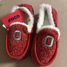 NWT FOCO Ohio State Buckeyes Slipper Women  s Size 5/6 Hard Bottom