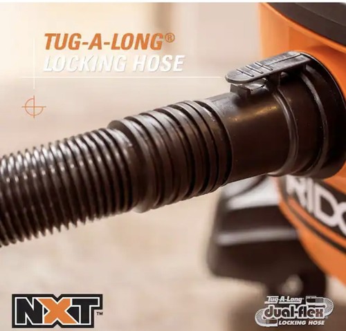 1-7/8 in. x 14 ft. Tug-A-Long Locking Vacuum Hose for RIDGID Wet/Dry Shop Vacuum - Picture 2 of 3