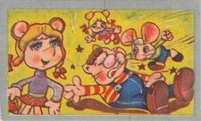 Vintage Japanese Menko Card Cartoon Mouse Superhero Action