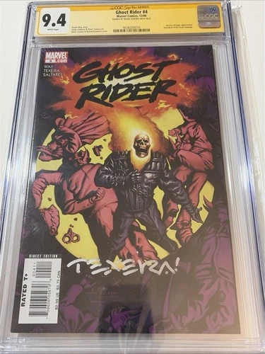 Marvel Comics Presents Ghost Rider # 4 Signed By Mark Texeira graded by CGC 9.4