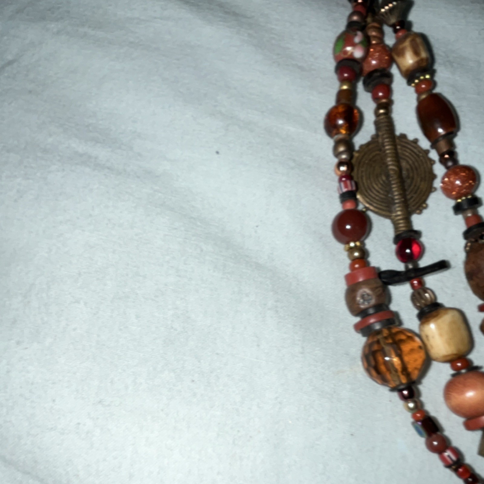 Nance Lopez Handcrafted Beaded Statement Necklace… - image 3