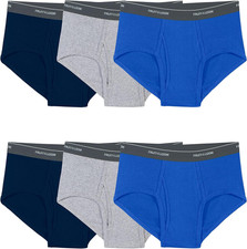 Men'S Underwear Briefs, Tag Free, Assorted Color Multipacks, Size Options Availa