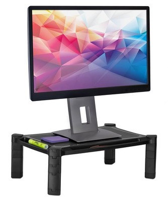 Mount-It! Desktop Computer Monitor Riser - Height Adjustable Tabletop Black