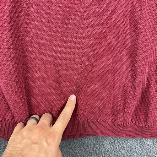 Harold Powell Silk Cotton Blend Knit Sweater Herringbone XL - Picture 7 of 10